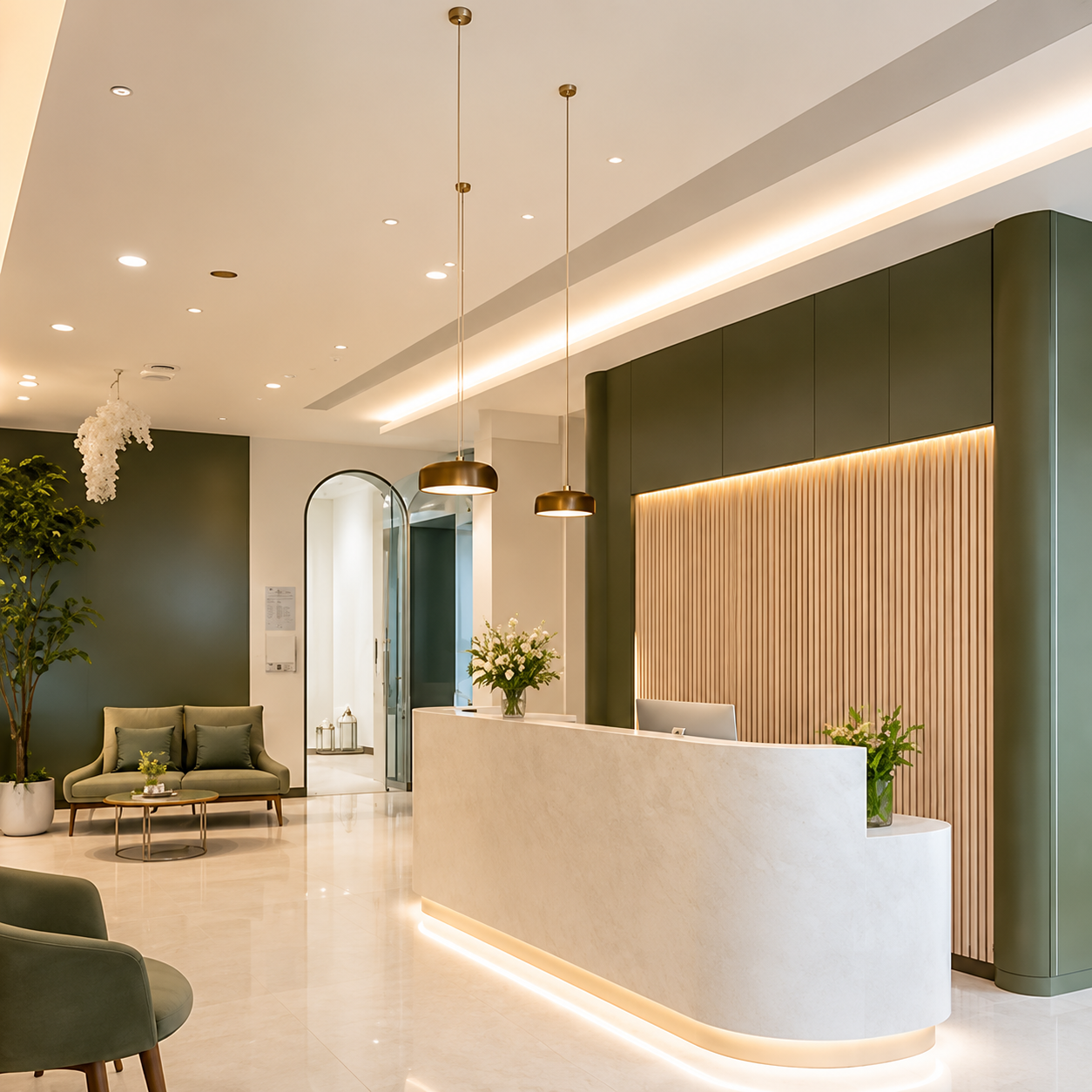 Premium interior of Shanti Dento Facial and Esthetic Centre