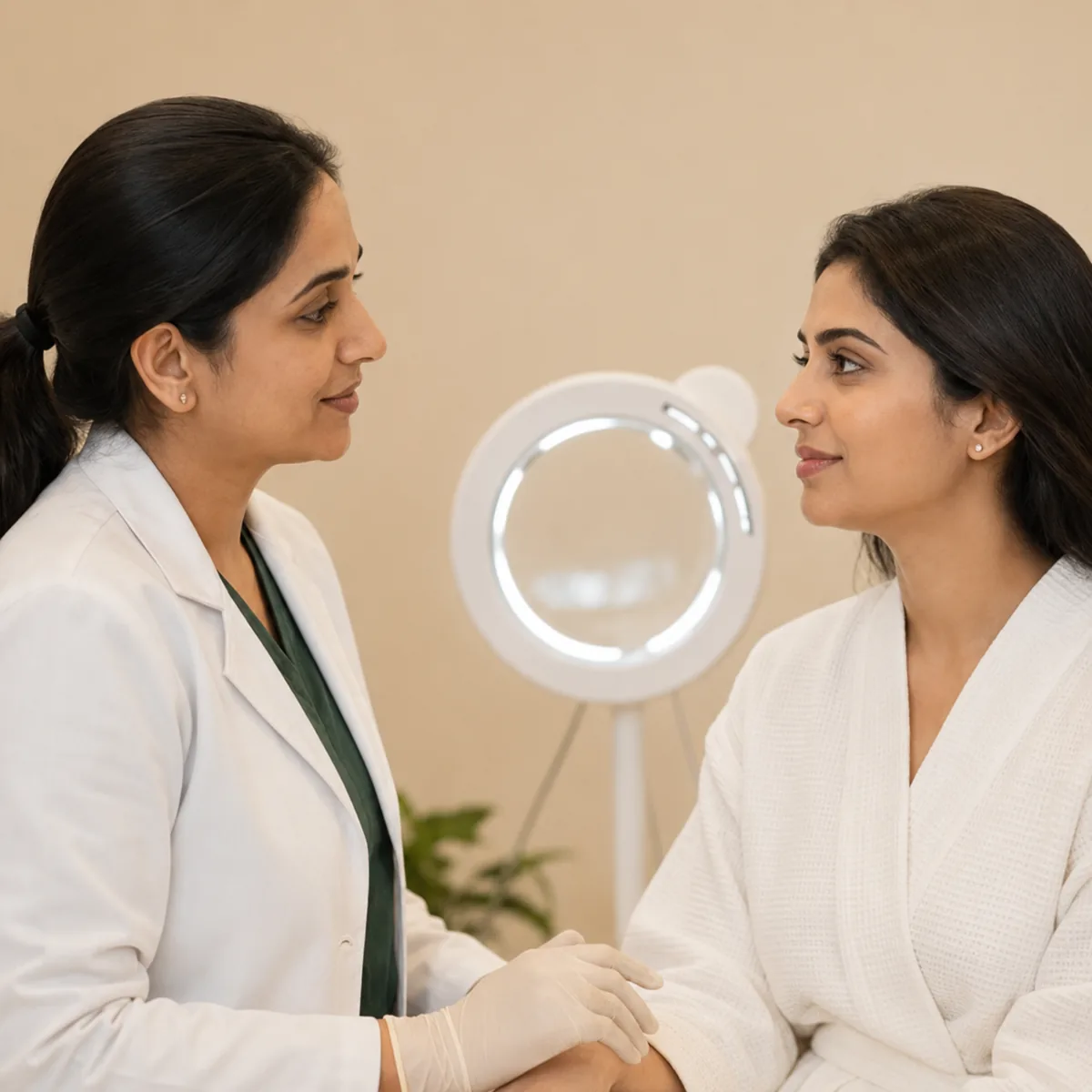 Skin and facial esthetic consultation at the Ghaziabad clinic